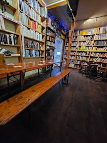 Enjoy drinks and books at The Chapel Bar and Bookshop