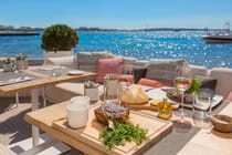 Dine on the beach at the Hotel Barrière Le Majestic Cannes