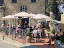 Enjoy panoramic views at Caffè del Torreone