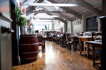 Grab a bite at the Woodman