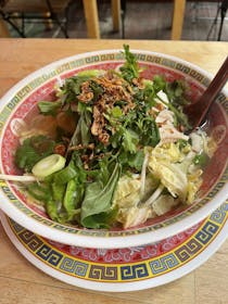 Have Pho under the gazebo at Phat Phuc