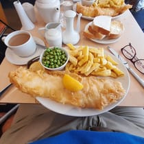 Enjoy delicious fish & chips at The Pelican