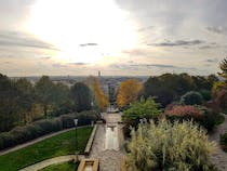 Enjoy panoramic views and vibrant street art at Belvédère de Belleville