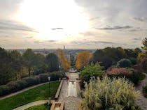 Enjoy panoramic views and vibrant street art at Belvédère de Belleville