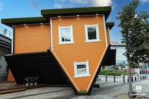 Have fun with the kids at the Upside Down House