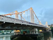 Take in the sunset views at Chelsea Bridge