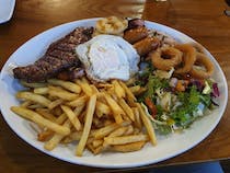 Enjoy a hearty meal at Cattlemans Steakhouse