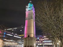 Marvel at the Illuminated Queen's Tower