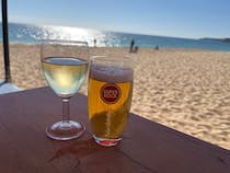 Enjoy a beachside beer at Pedro's Bar