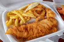 Try the amazing fish and chips at Monica's Plaice