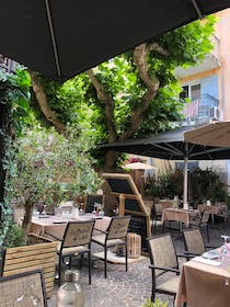 Eat alfresco at Le Bistrot de Louis