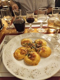 Try the fantastic Italian dishes at Osteria La Contrada
