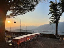 Soak up sunset views at Ristorante Falchetto Hotel