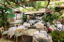 Enjoy a meal on L'Antica Trattoria's gorgeous terrace