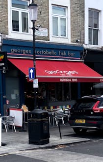 Enjoy fresh fish and chips at George's Portobello Fish Bar