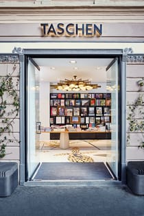 Bookshelves as art at Taschen