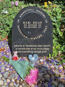 Pay your respects at Marc Bolan's Rock Shrine