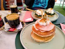 Try the avocado pancakes at Gialos