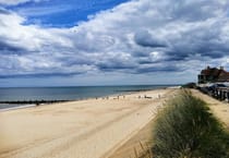 Walk along the peaceful Bacton Beach