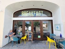 Grab Breakfast at Salt's Cure for their famous oatmeal griddle cakes