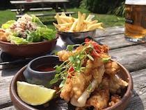 Enjoy the seafood at Church House Inn