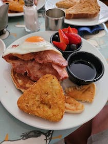 Try the breakfast at Route 2 Cafe