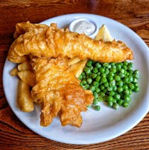 Enjoy fish and chips at The Malt House