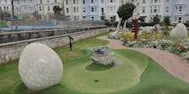 Play Jurassic-themed golf at Seafield Gardens