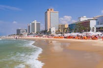 Stop by Bograshov Beach for a dip in the Mediterranean