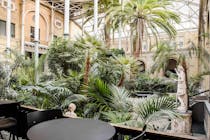 Have a coffee overlooking the Winter Gardens