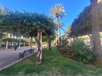 Enjoy the charming Plaza de la Hispanidad