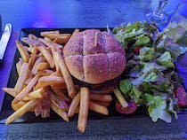 Try the burgers at Restaurant Brasserie Saint Jacques