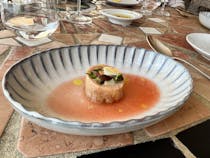 Try the beautiful dishes at Restaurant @ Alain llorca