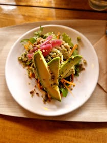 Enjoy the creative dishes at Peanut's Café