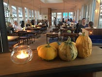 Eat dinner on a boat at Restaurant Vandvid