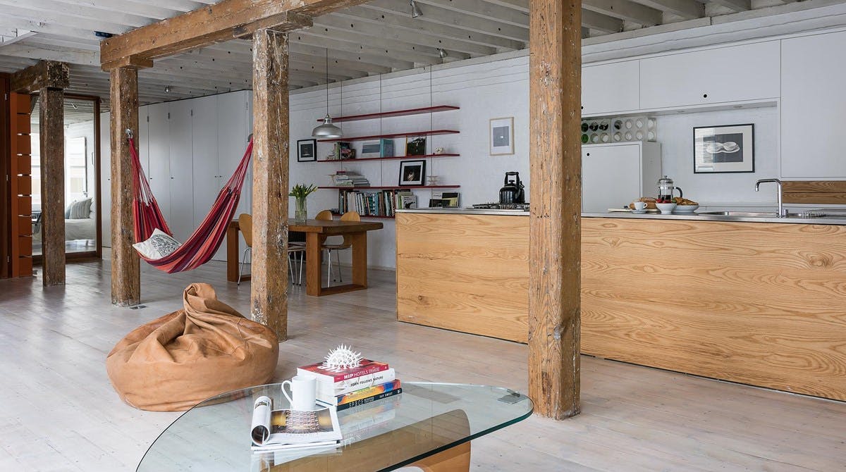 Living room inside Swing apartment