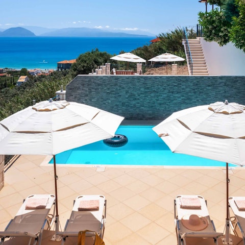 Take a dip in the pool on sunny afternoons