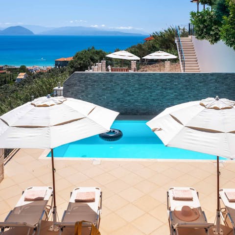 Take a dip in the pool on sunny afternoons