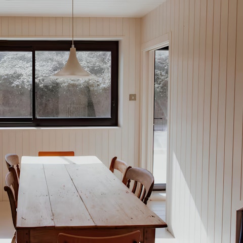 Enjoy a full English breakfast at the dining table before a day by the sea