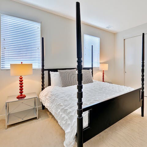 Relax in the stylish bedrooms