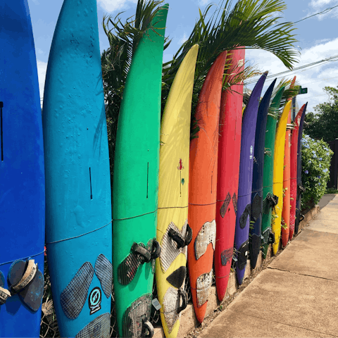 Try your hand at surfing