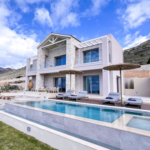 Cool off from the Cretan summers in the comfort of the swimming pool