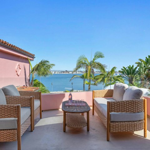 Enjoy the oceanfront views from one of the balconies
