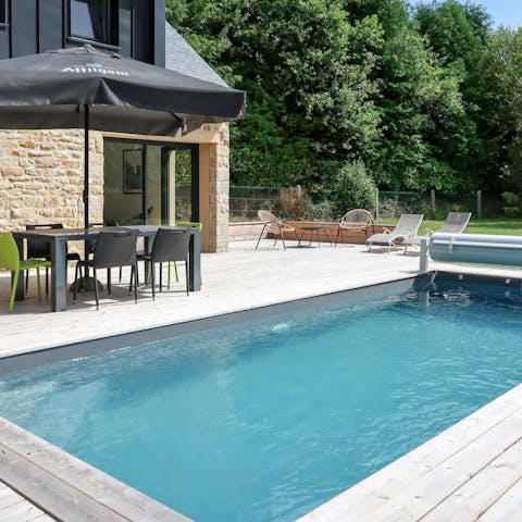 Cool off on summer days in your private pool