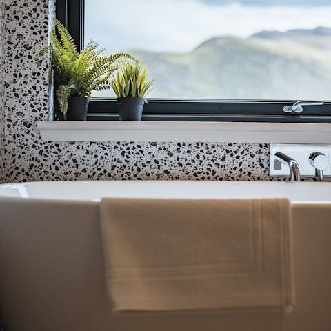 Run a bubble bath and read a book in the light of the window