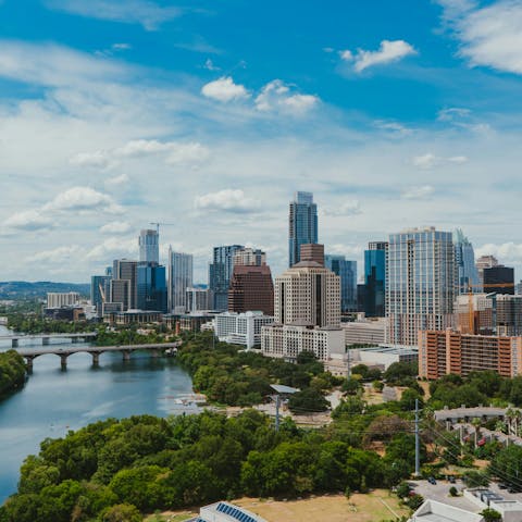 Stay a short walk from downtown Austin