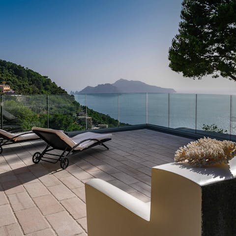 Enjoy incredible views while lounging in the balcony