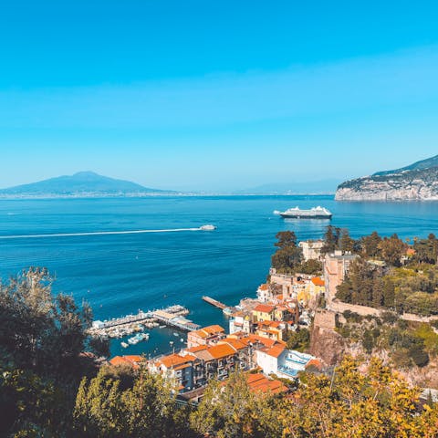 Spend a day sightseeing in Sorrento – a short drive away