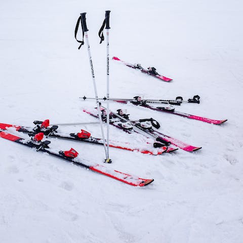 Grab your skis and zip down the slopes during the winter time