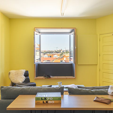 Take in the stunning city views from your hilltop home